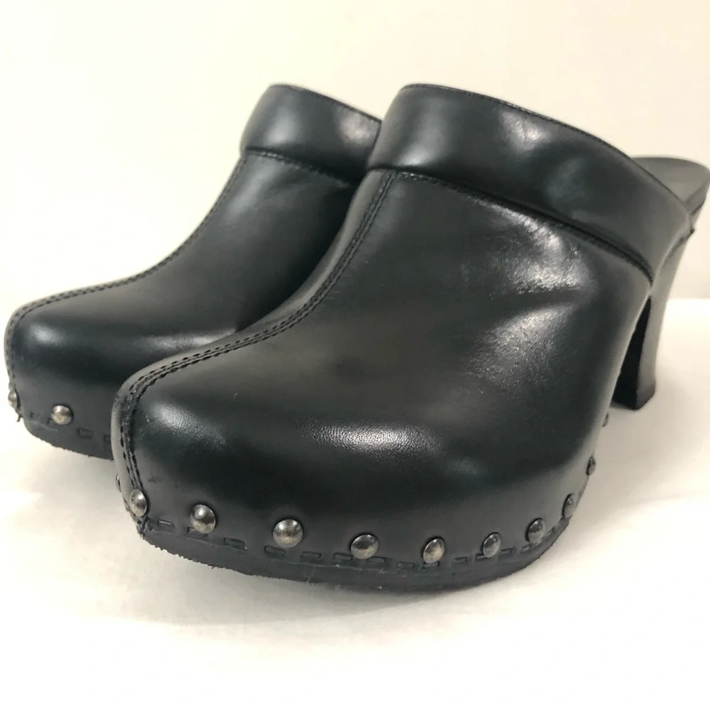 DANSKO Sz 40 Leather Heel Clog Mules - Picture 5 of 14